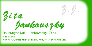 zita jankovszky business card